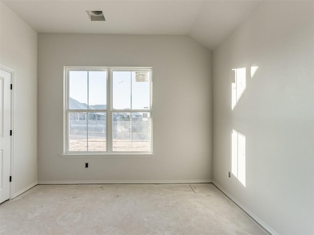 3305 NW 178th Ter, Edmond, OK 73012 - spare room with plenty of natural light, baseboards, and lofted ceiling