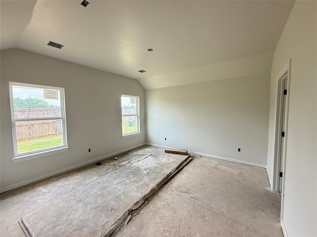 3305 NW 178th Ter, Edmond, OK 73012 - unfurnished room with vaulted ceiling and baseboards