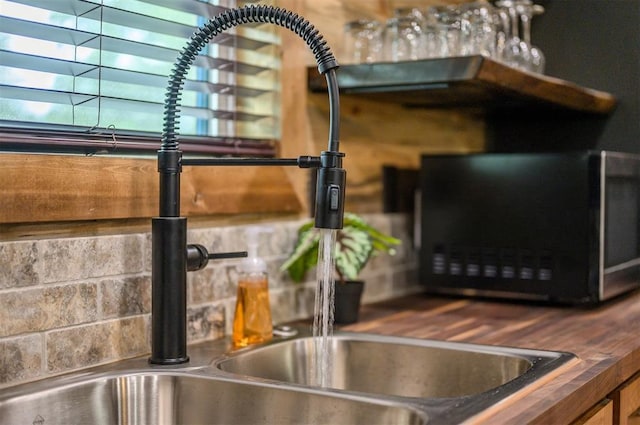 interior details with sink