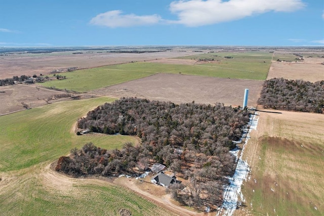 aerial view with a rural view