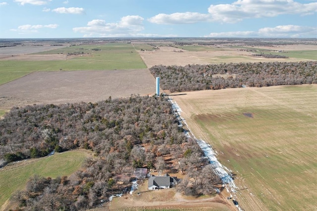 bird's eye view with a rural view