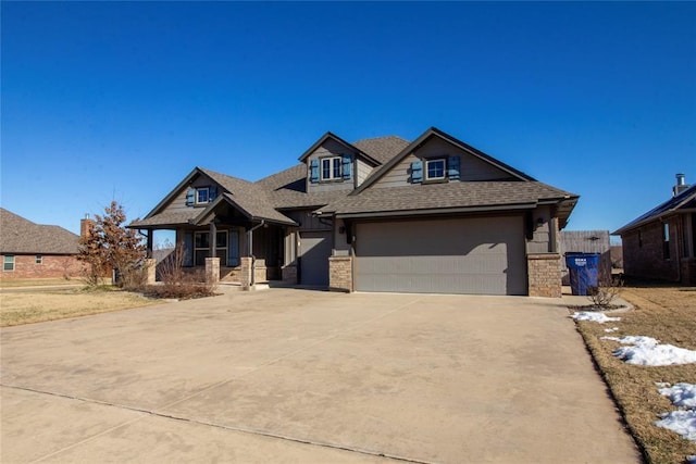 craftsman-style home featuring a garage