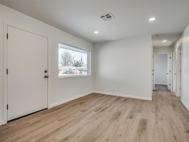 entrance foyer featuring light wood-type flooring