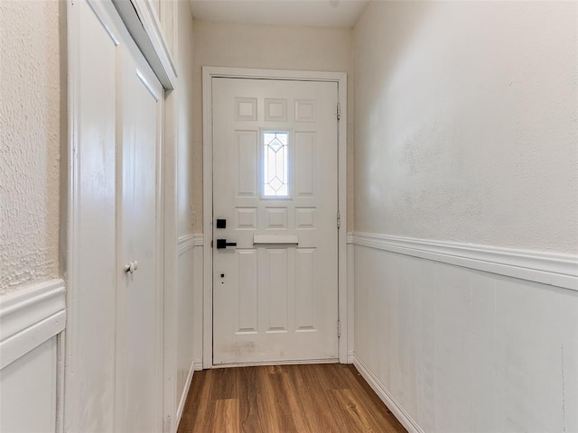 doorway to outside with light hardwood / wood-style floors