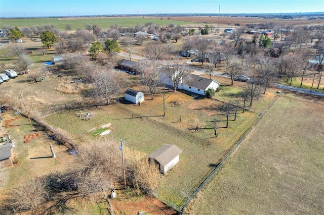 aerial view with a rural view