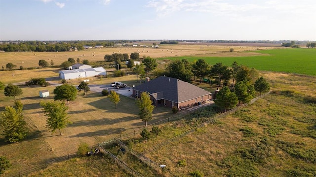 bird's eye view featuring a rural view