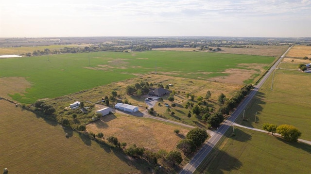 bird's eye view with a rural view