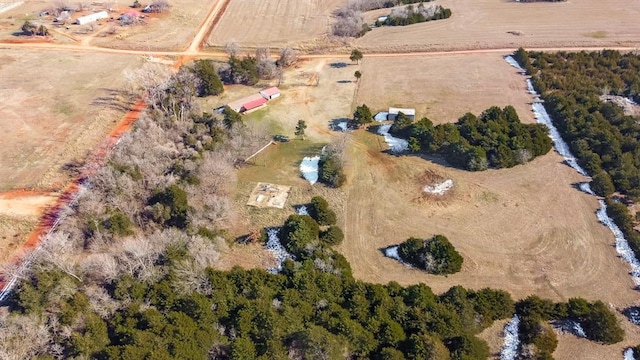 bird's eye view with a rural view