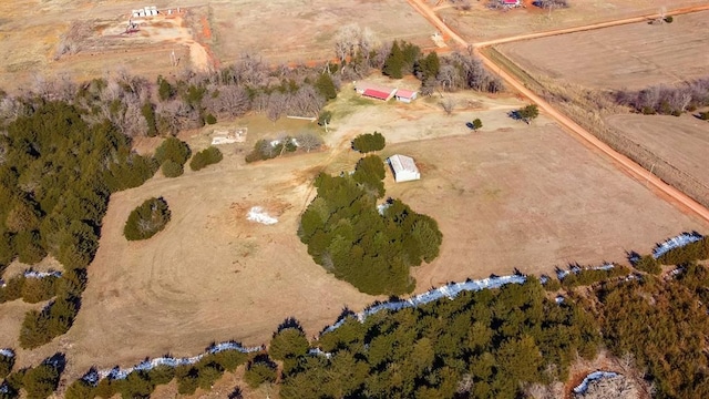 aerial view with a rural view