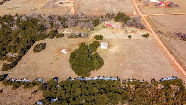 drone / aerial view with a rural view