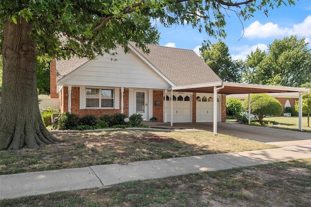 view of front of home featuring a garage