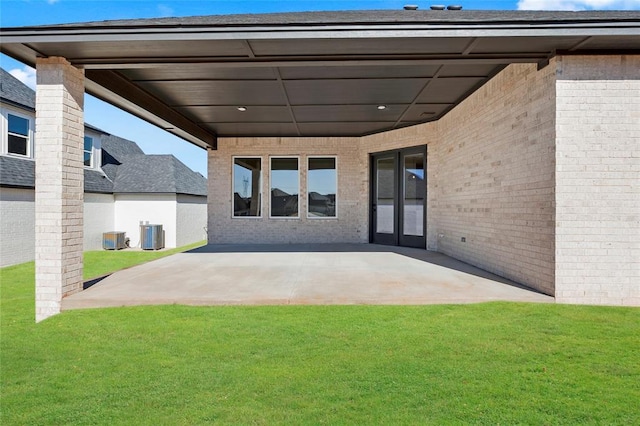exterior space with central air condition unit