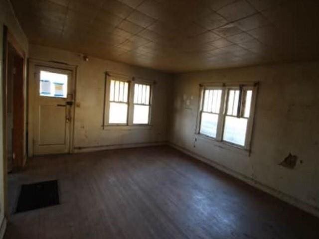 unfurnished room featuring wood-type flooring and a wealth of natural light