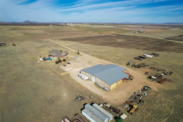 aerial view featuring a rural view