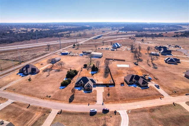 aerial view featuring a rural view