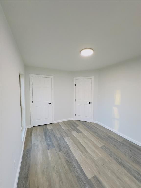 empty room featuring light wood-type flooring