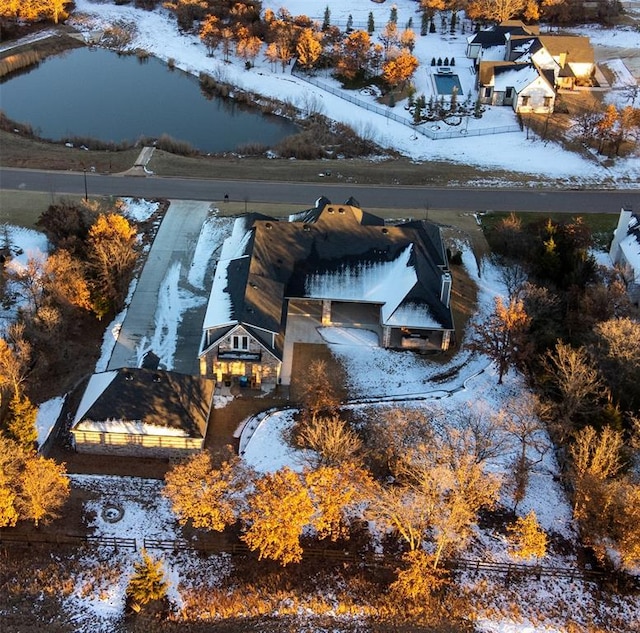 view of snowy aerial view