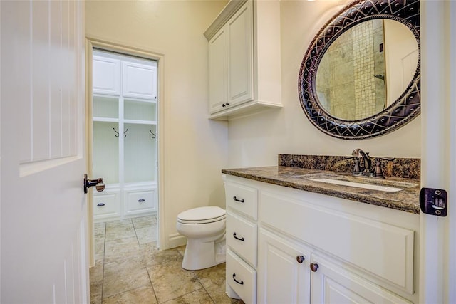 bathroom with toilet and vanity