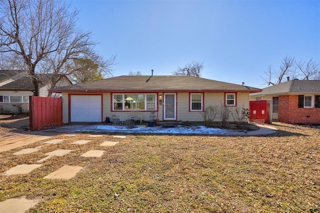 ranch-style house with a garage