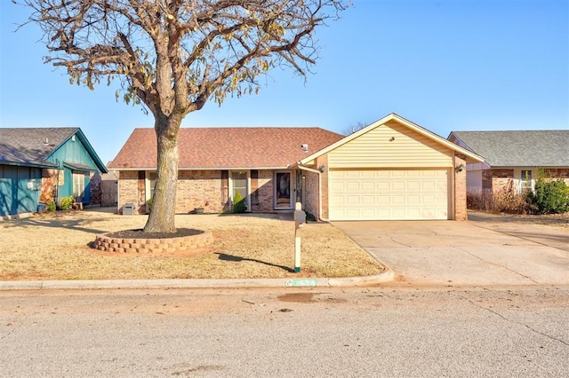 single story home featuring a garage