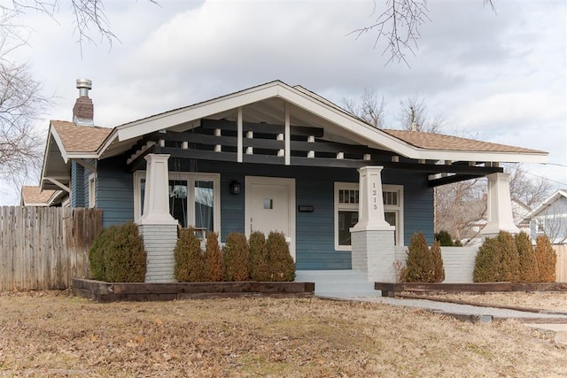 view of front of house with covered porch