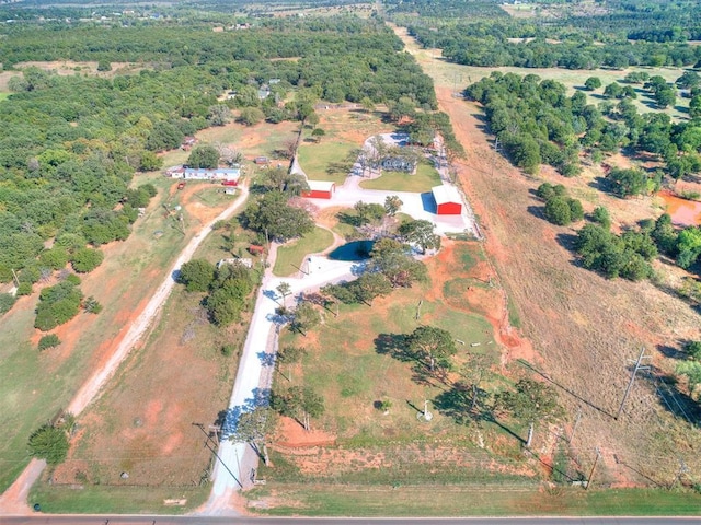 bird's eye view with a rural view