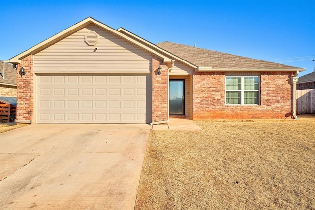 ranch-style house with a garage