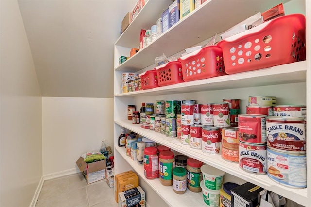 view of pantry