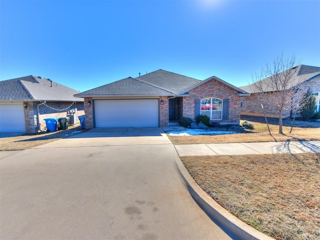 single story home featuring a garage