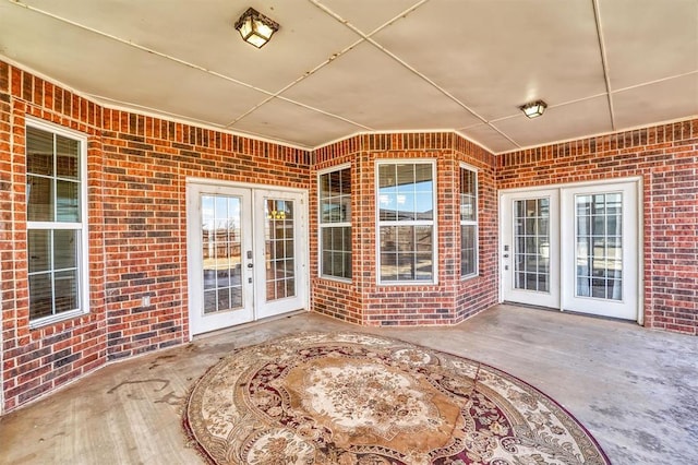 view of patio / terrace featuring french doors