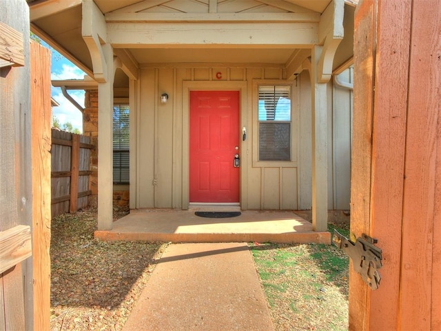 view of doorway to property