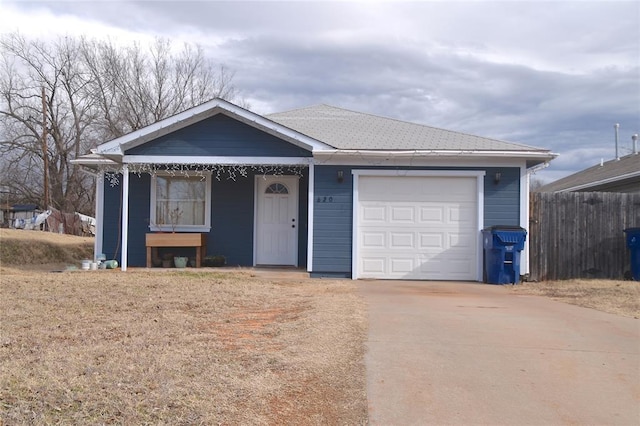 view of front of home featuring a garage