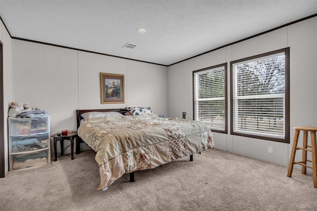 view of carpeted bedroom