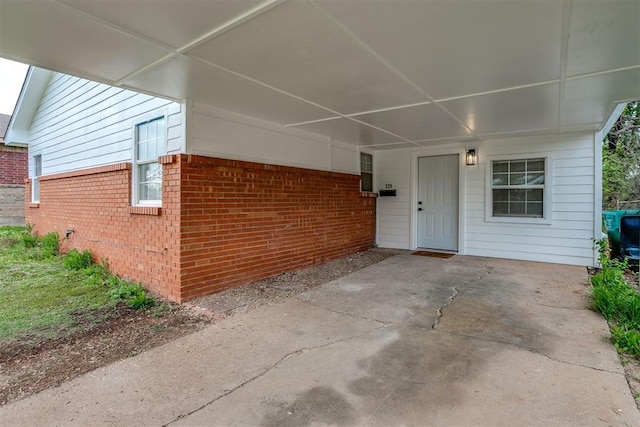 view of doorway to property