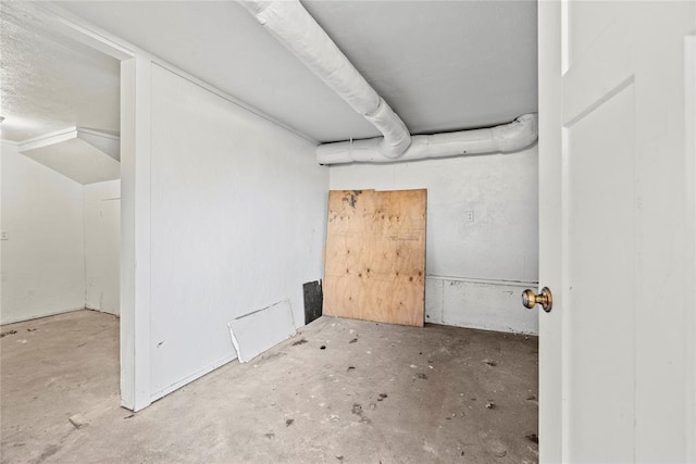 interior space featuring concrete floors