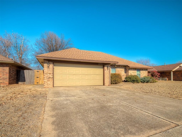 ranch-style house with a garage