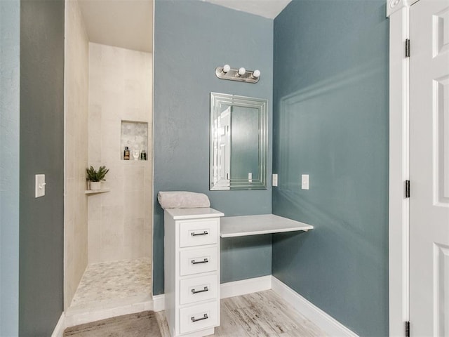 bathroom featuring hardwood / wood-style floors