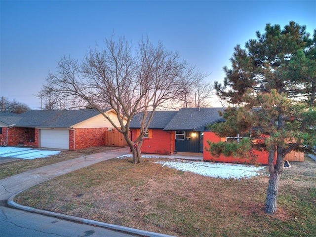 ranch-style house with a garage