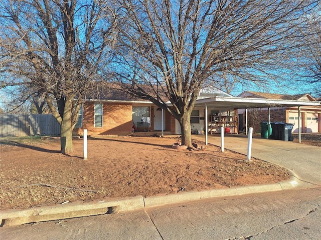 view of front of house with a carport