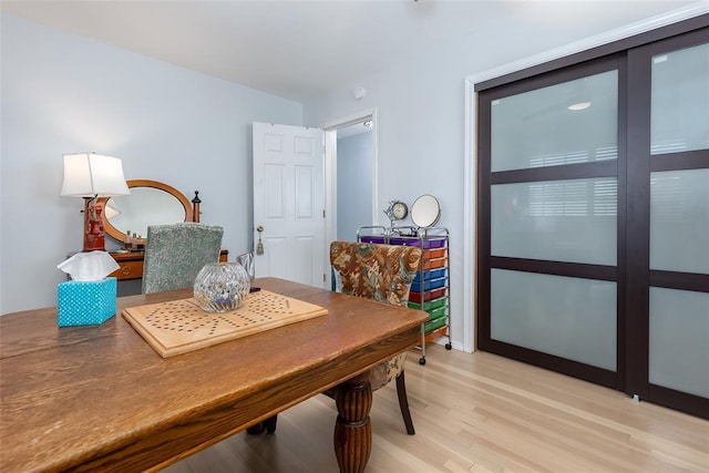 dining room featuring light hardwood / wood-style flooring