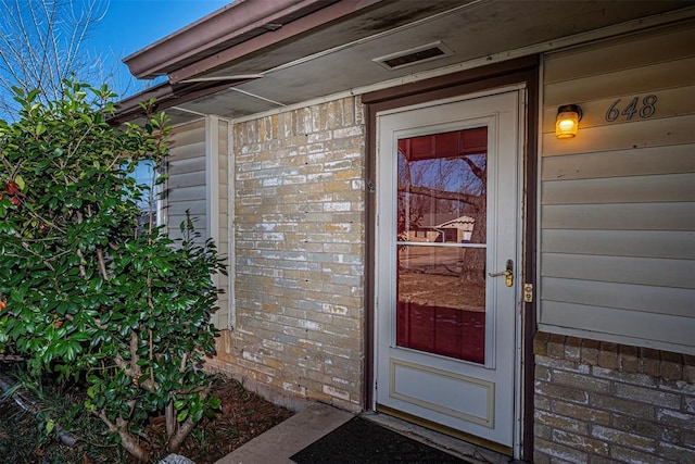 view of doorway to property