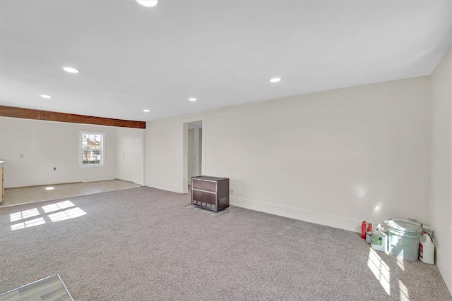 basement with carpet floors