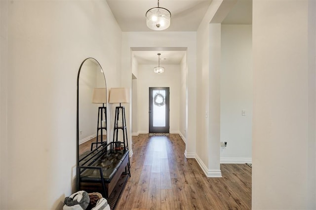 foyer featuring hardwood / wood-style flooring