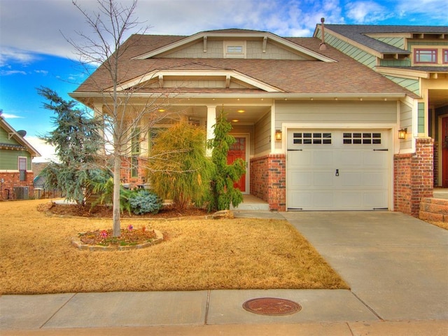 craftsman-style home featuring a garage