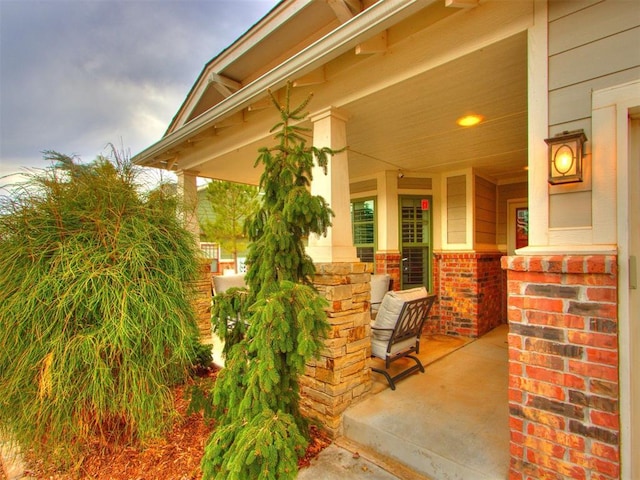 view of patio / terrace with covered porch