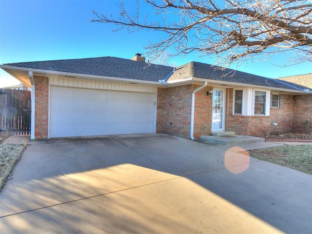 ranch-style house with a garage