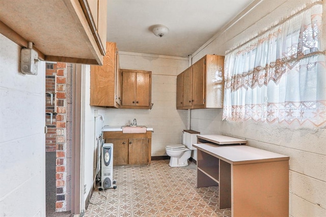 bathroom with sink and toilet