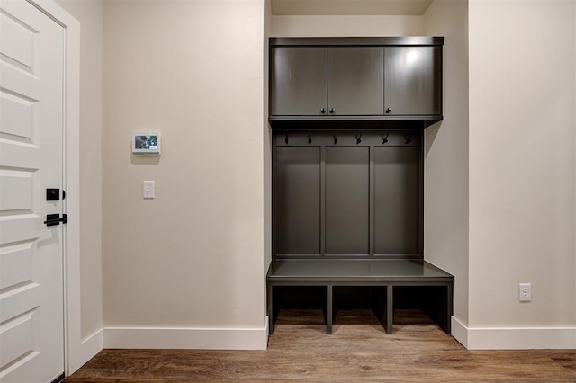 mudroom featuring light hardwood / wood-style floors