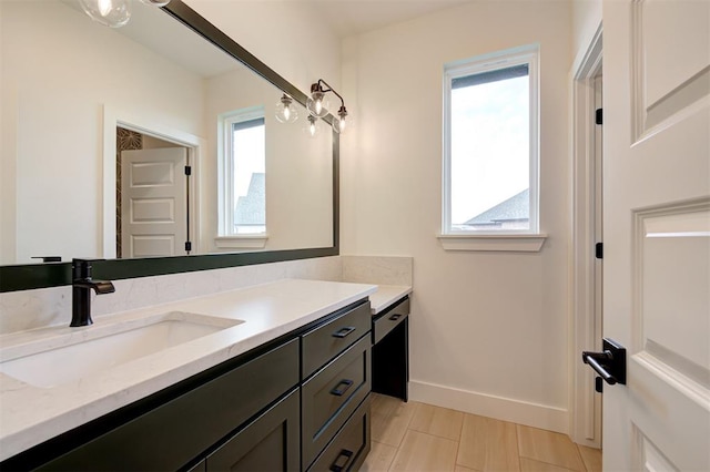 bathroom with vanity