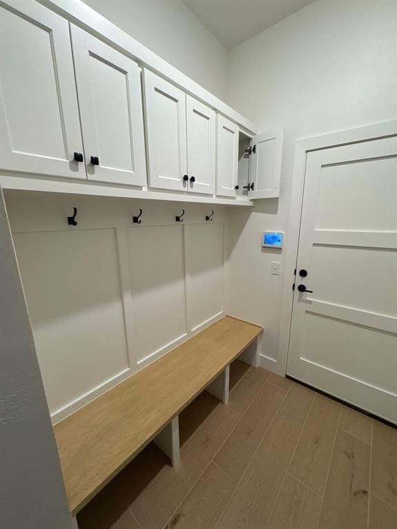 mudroom featuring light wood-type flooring